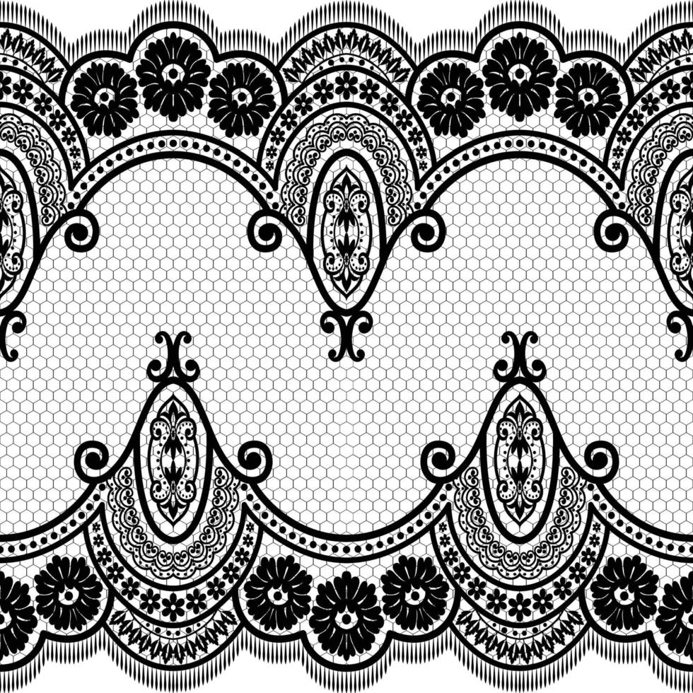 Seamless flower lace pattern vector