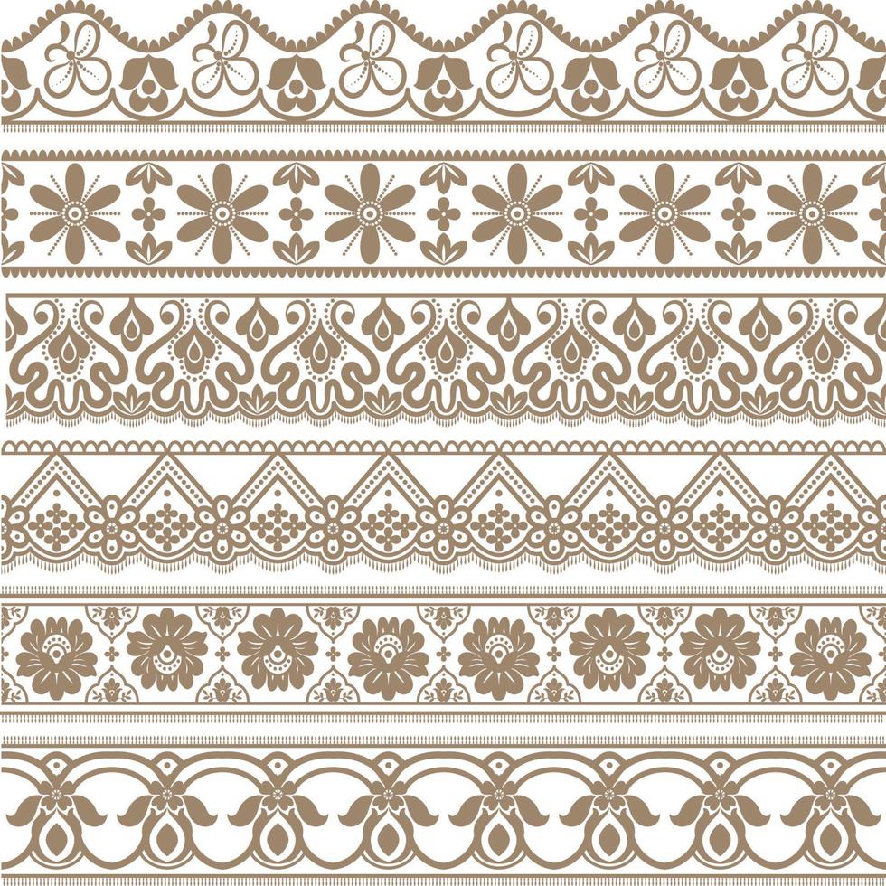 Seamless lace set vector