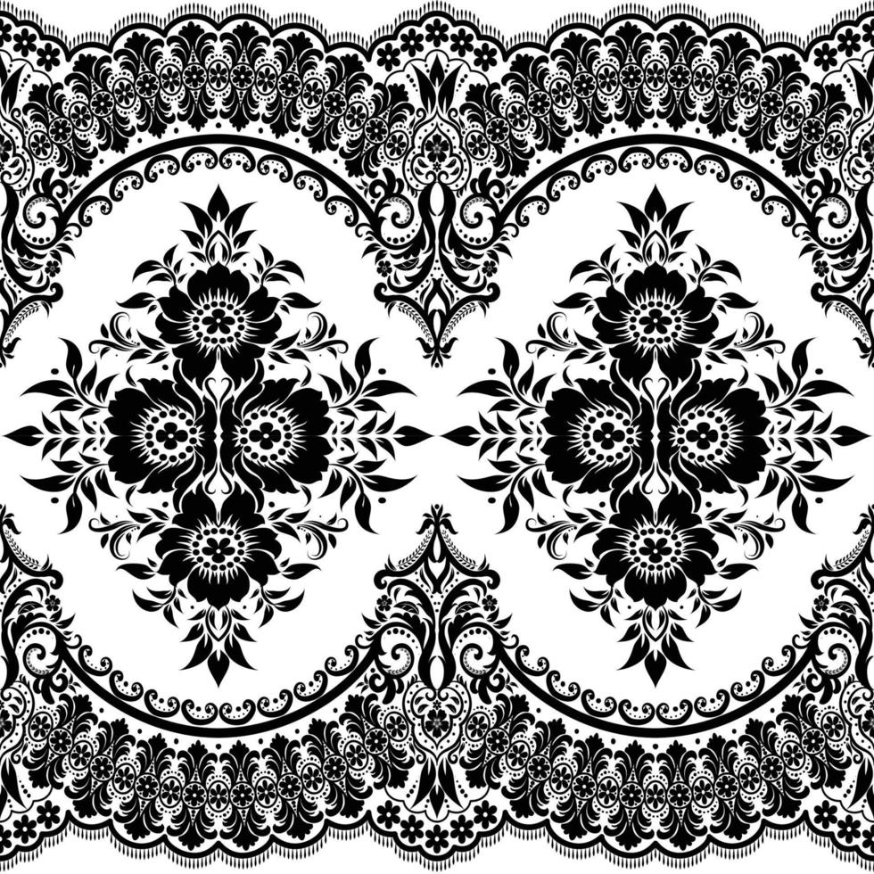 Lace vector fabric seamless pattern