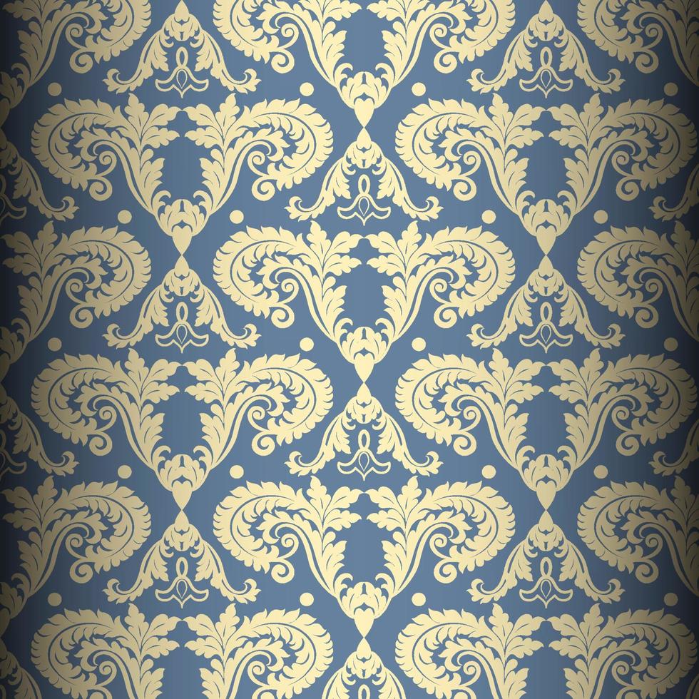 Vector vintage damask pattern design