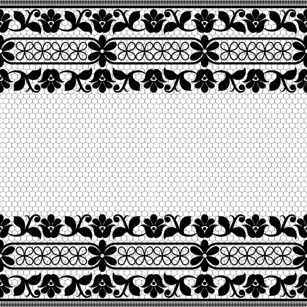 Seamless white floral lace pattern vector