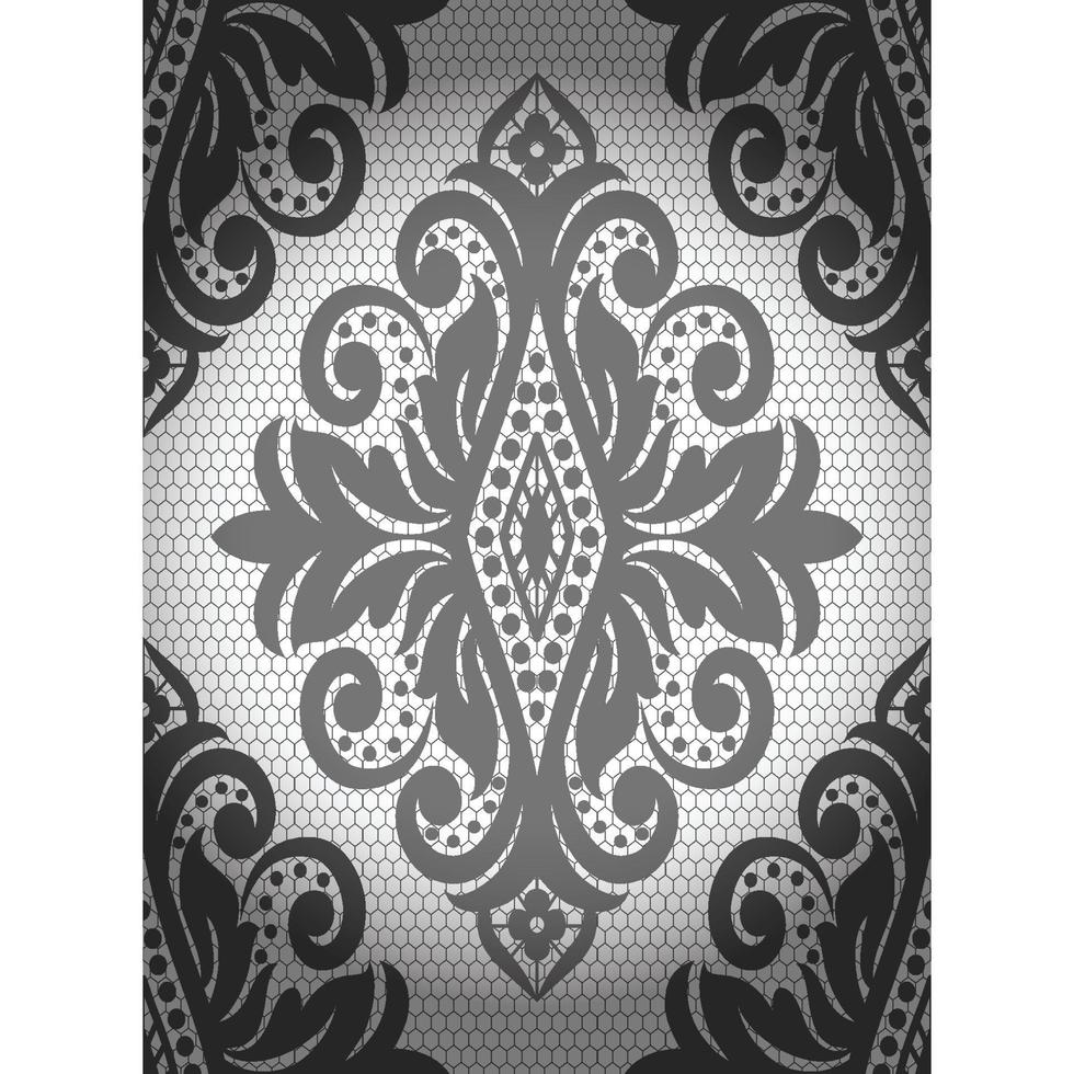 Seamless white floral lace pattern vector