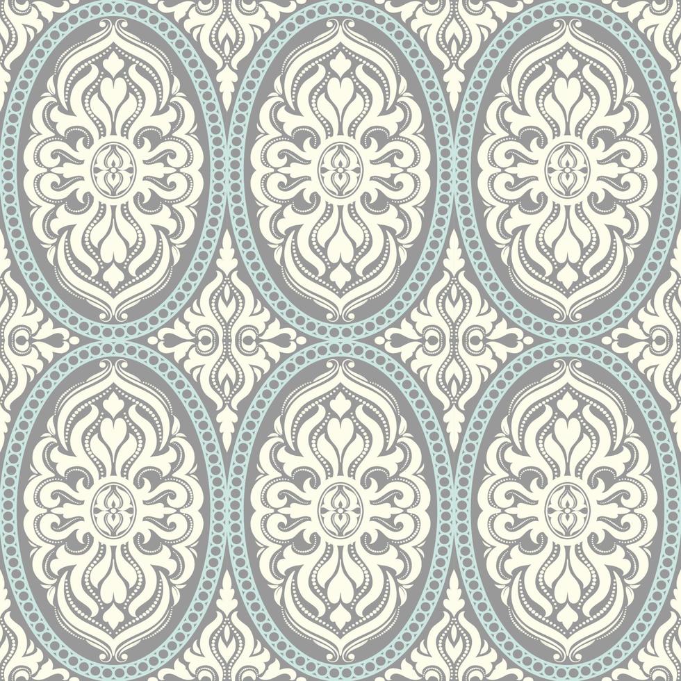 Seamless damask pattern vector