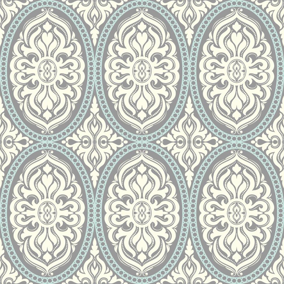 Seamless damask pattern vector