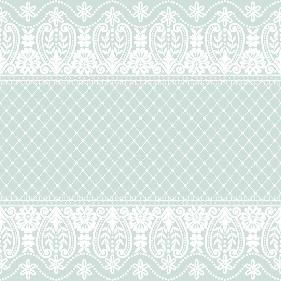 Seamless white floral lace pattern vector