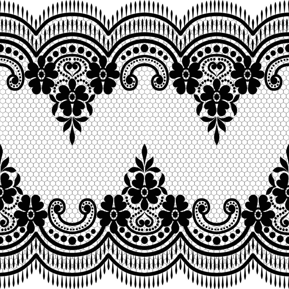 Seamless white floral lace pattern vector