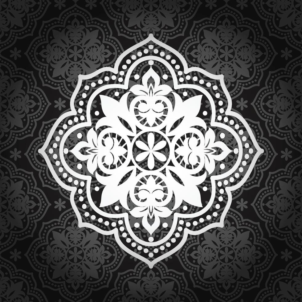 Seamless damask pattern vector