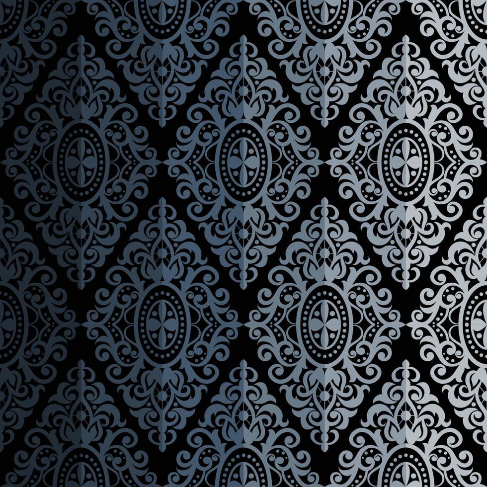 Seamless damask pattern vector