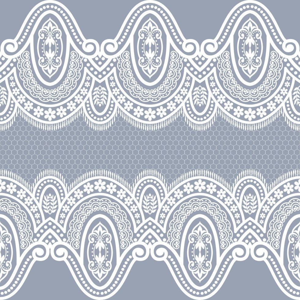 Seamless flower lace pattern vector