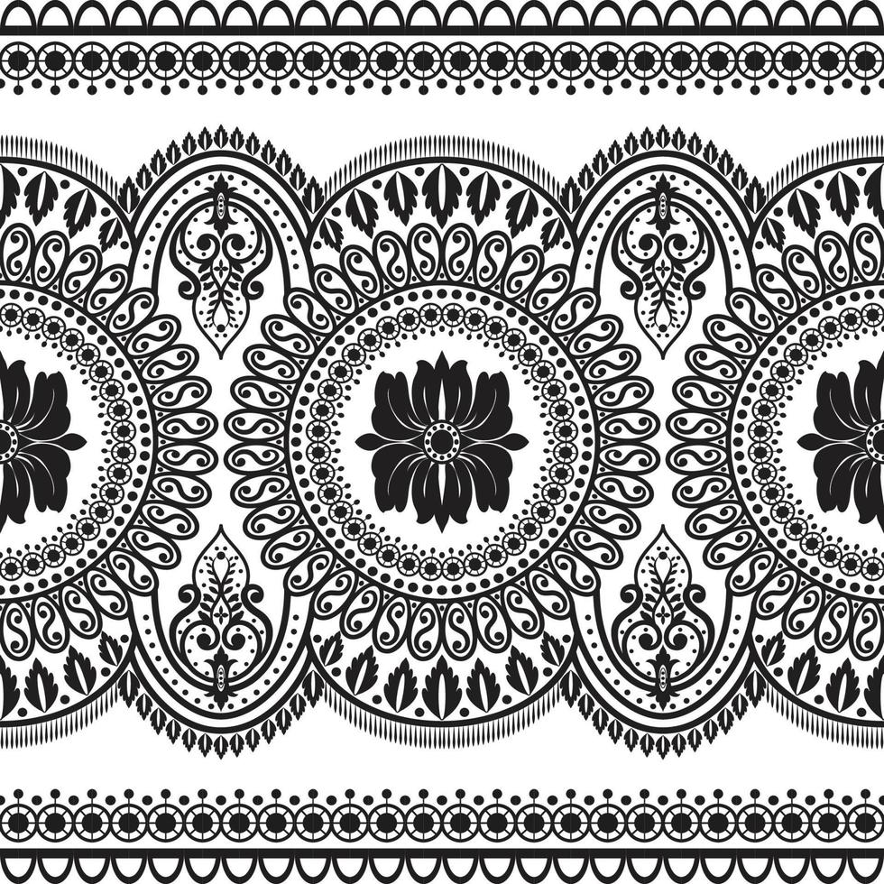Lace seamless pattern with flowers vector
