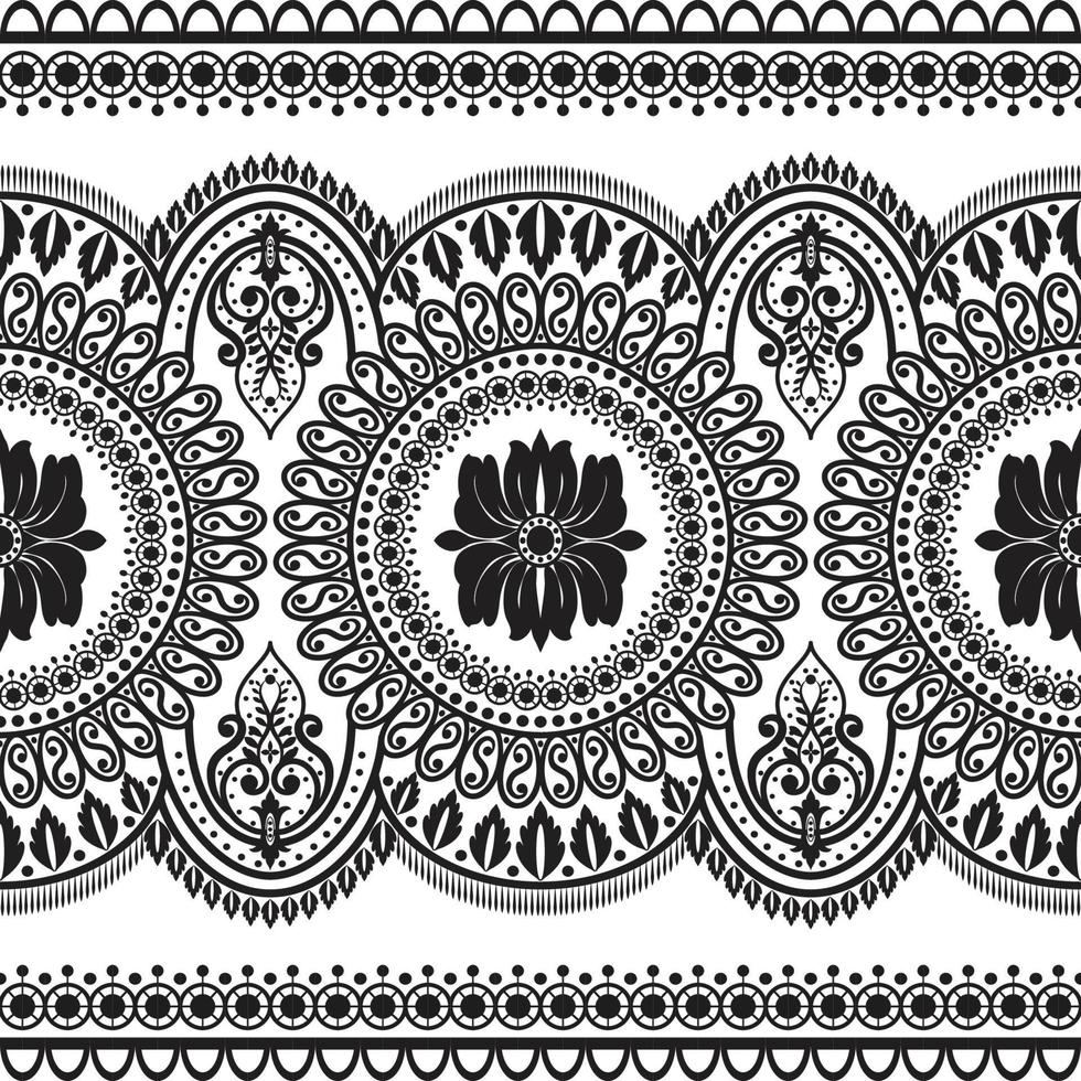 Lace seamless pattern with flowers vector