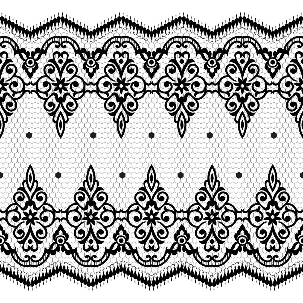 Seamless flower lace pattern vector