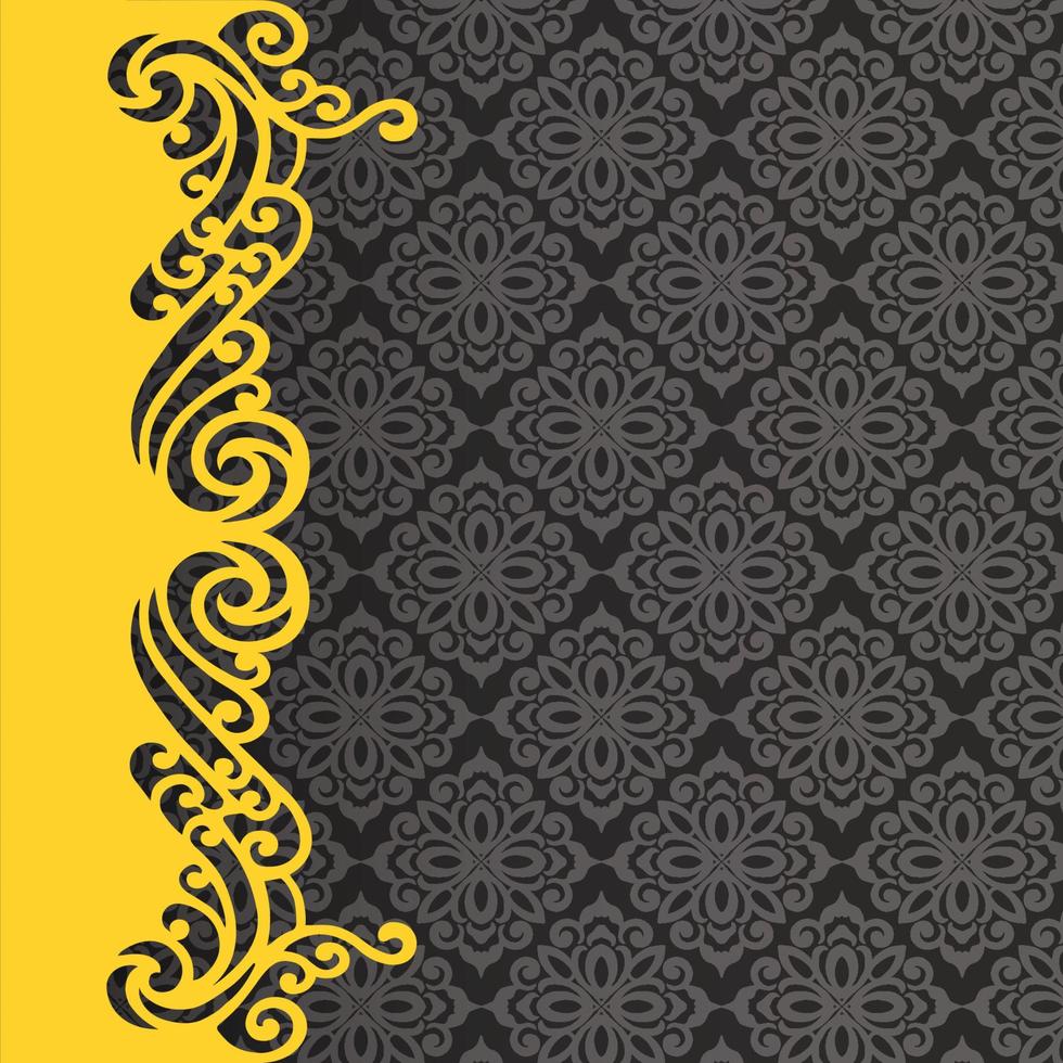 seamless damask pattern vector