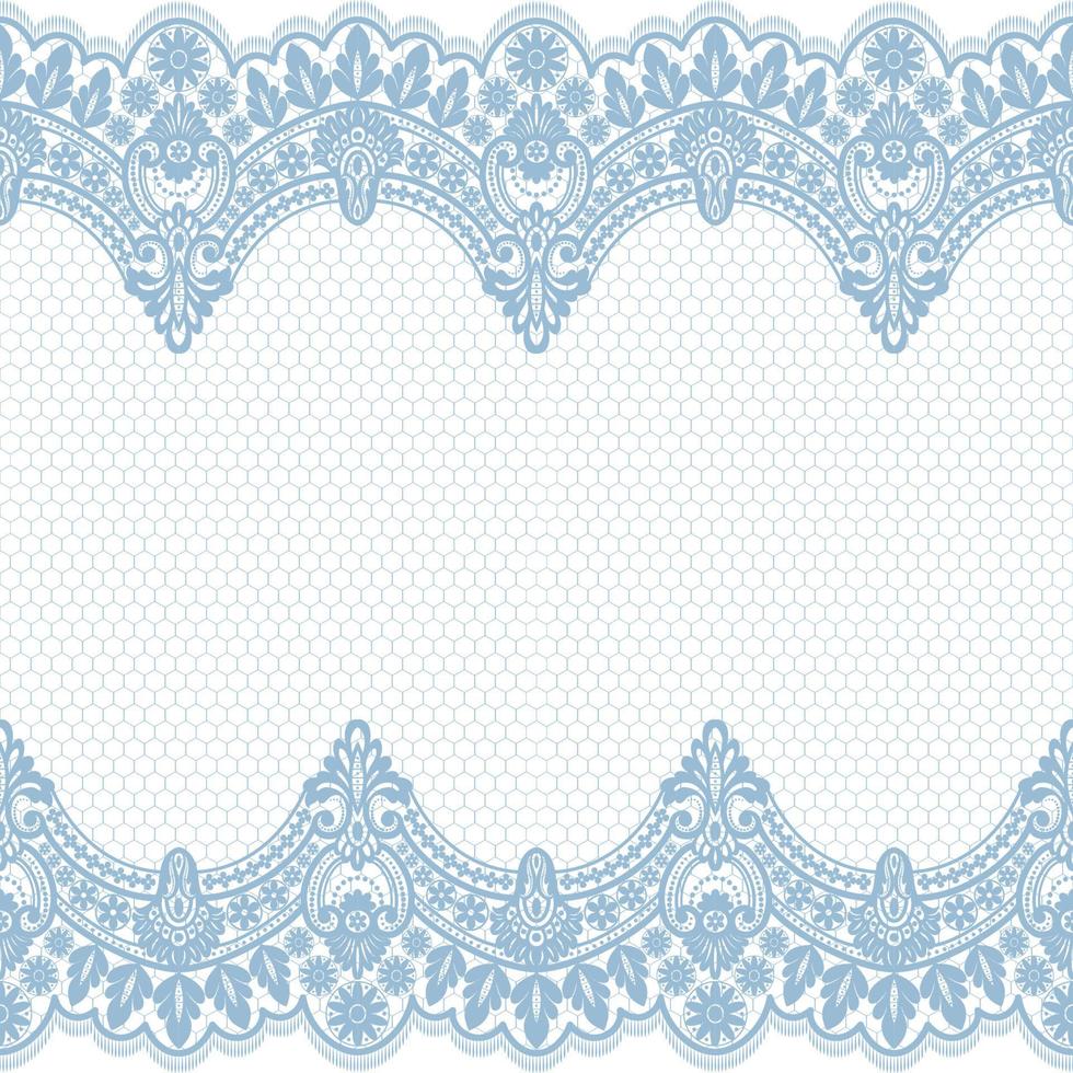 patrón de encaje floral blanco transparente vector