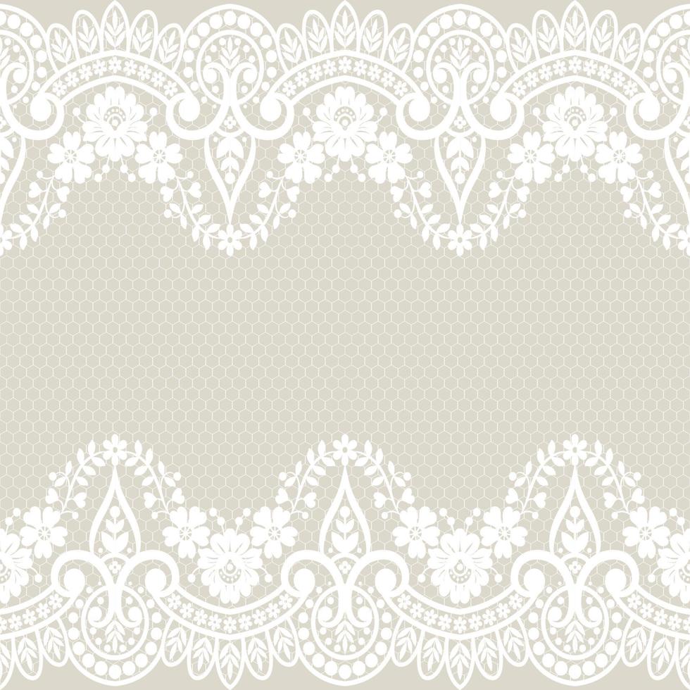 Seamless flower lace pattern vector