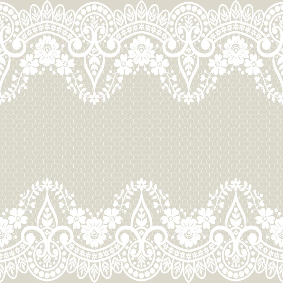 Seamless flower lace pattern vector