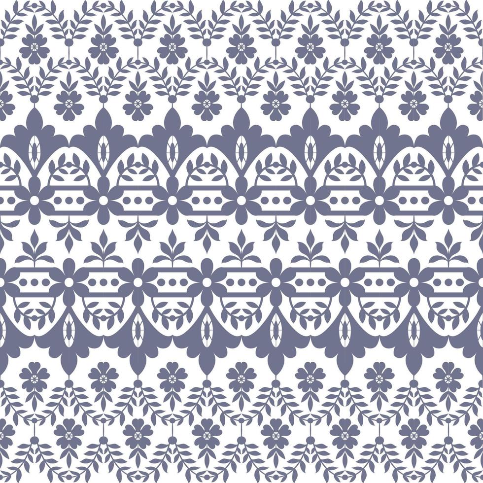 Lace seamless pattern with flowers vector