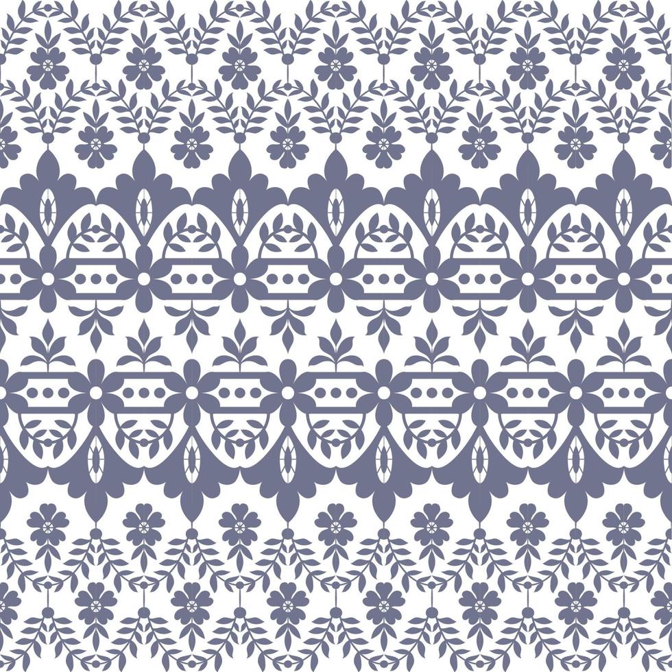 Lace seamless pattern with flowers vector