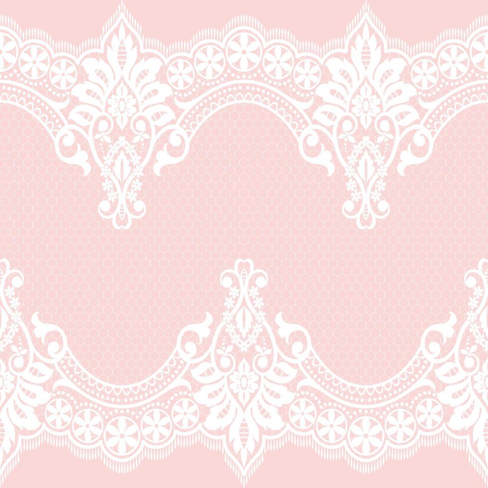Seamless flower lace pattern vector