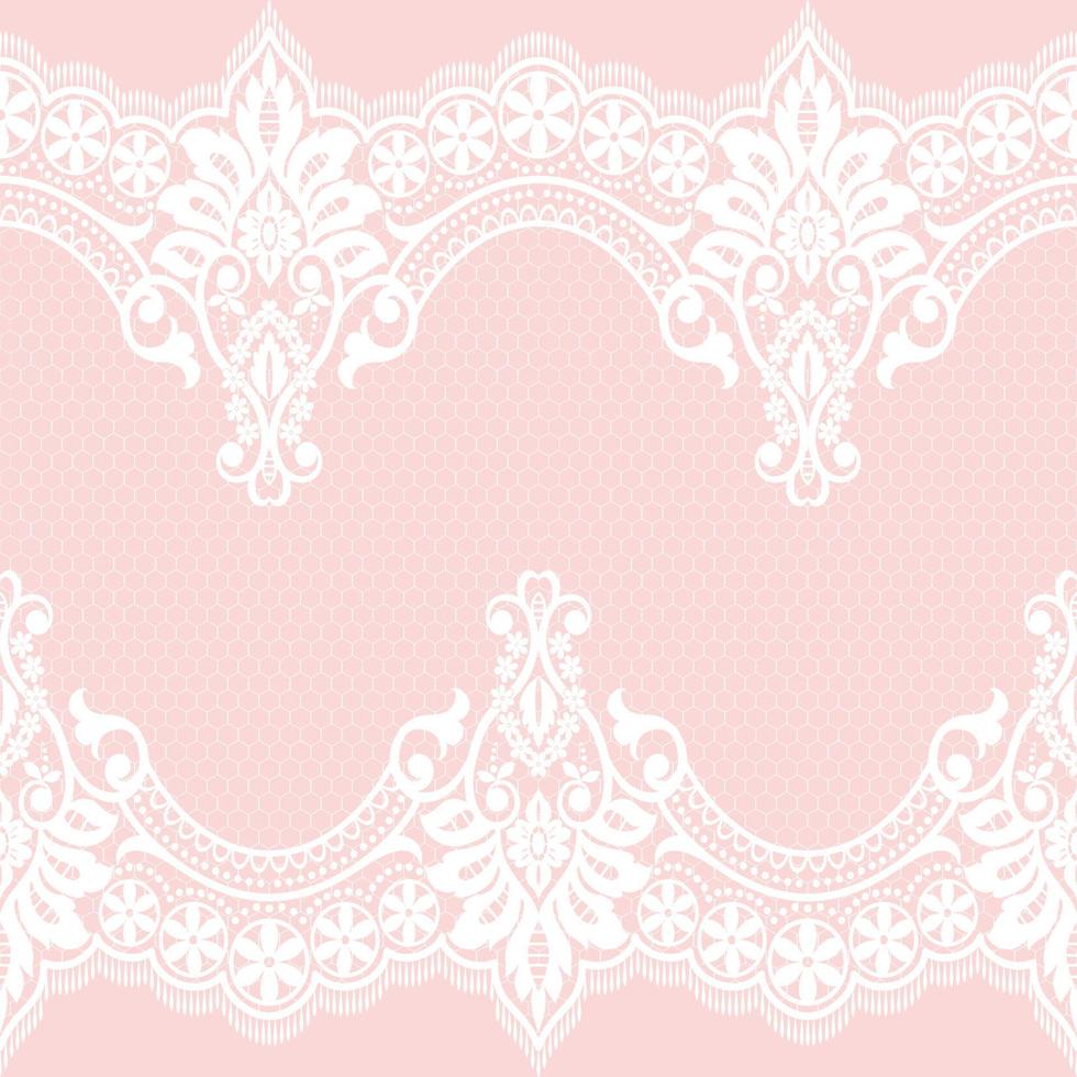 Seamless flower lace pattern vector