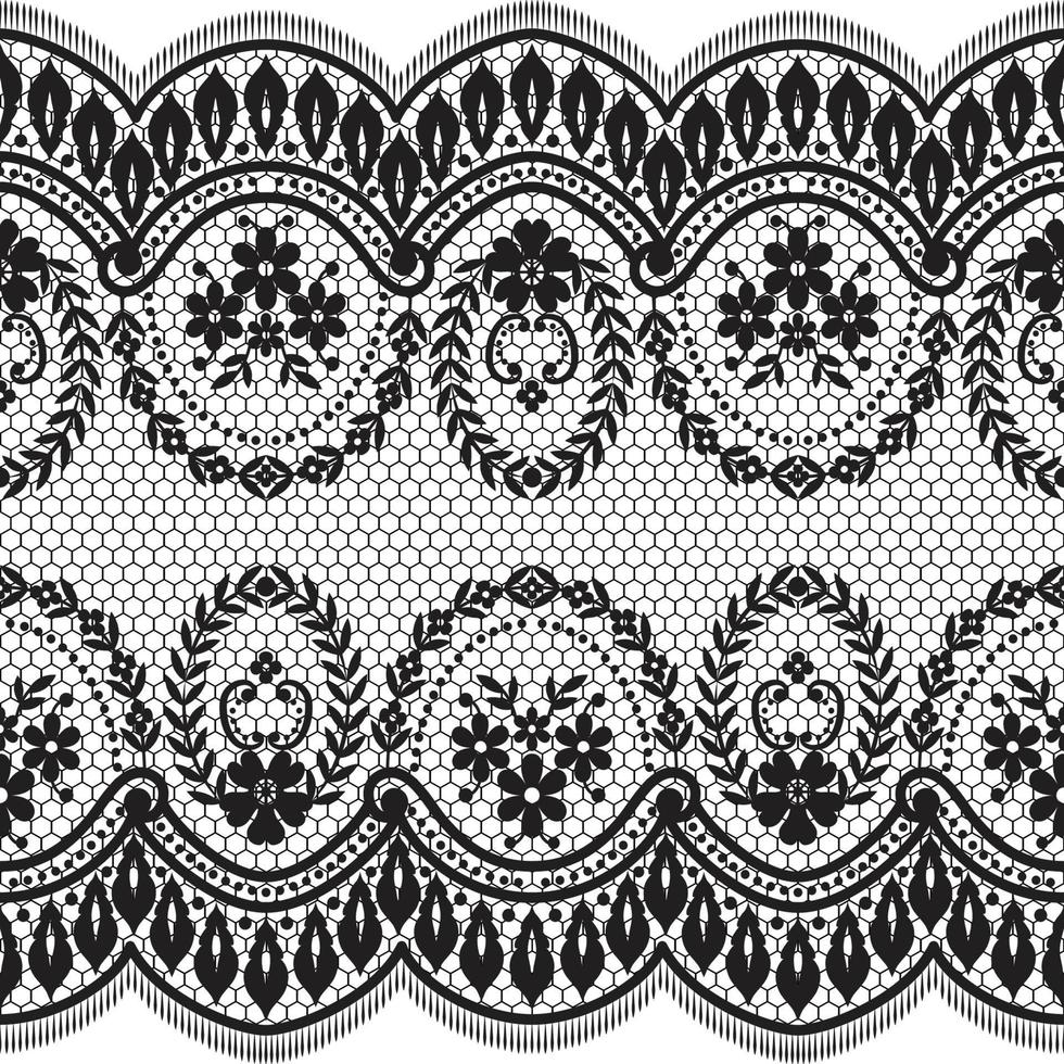 Seamless flower lace pattern vector
