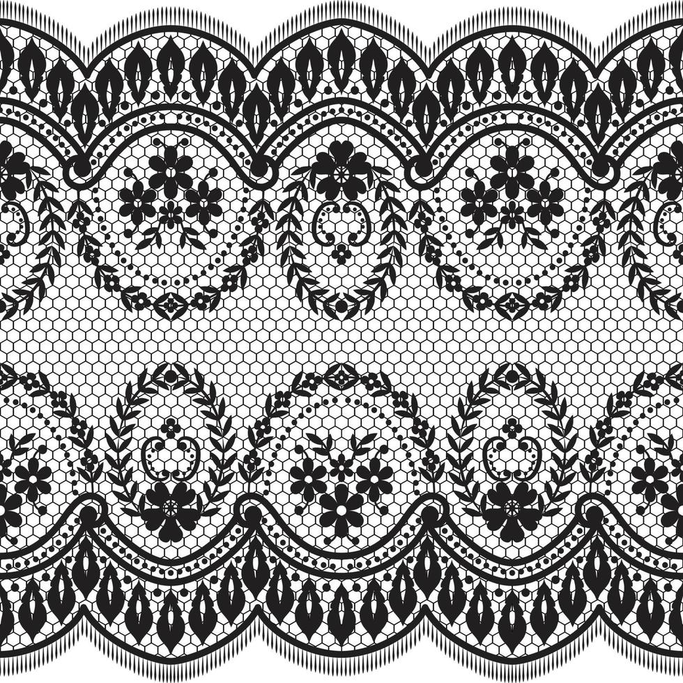 Seamless flower lace pattern vector