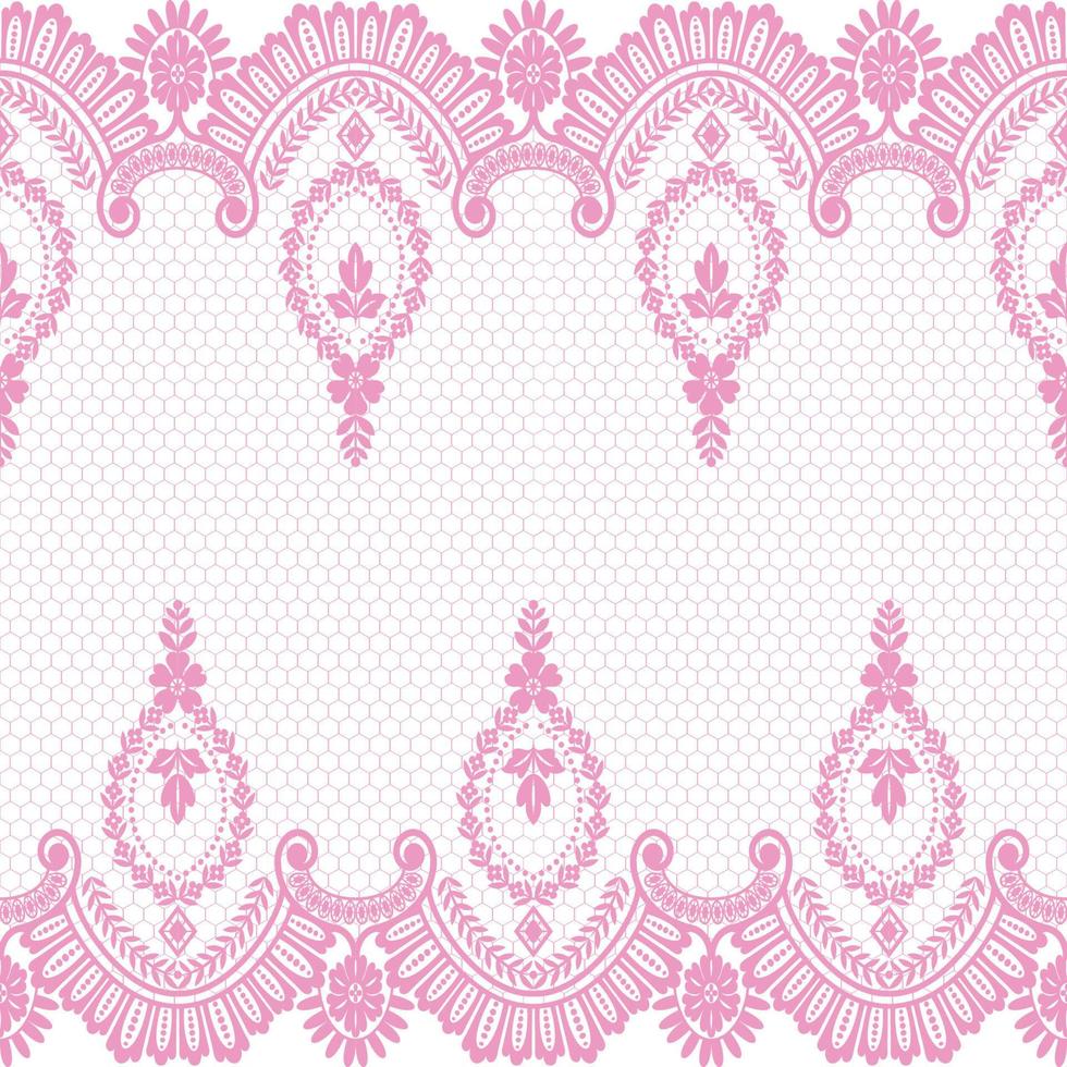 Seamless flower lace pattern vector