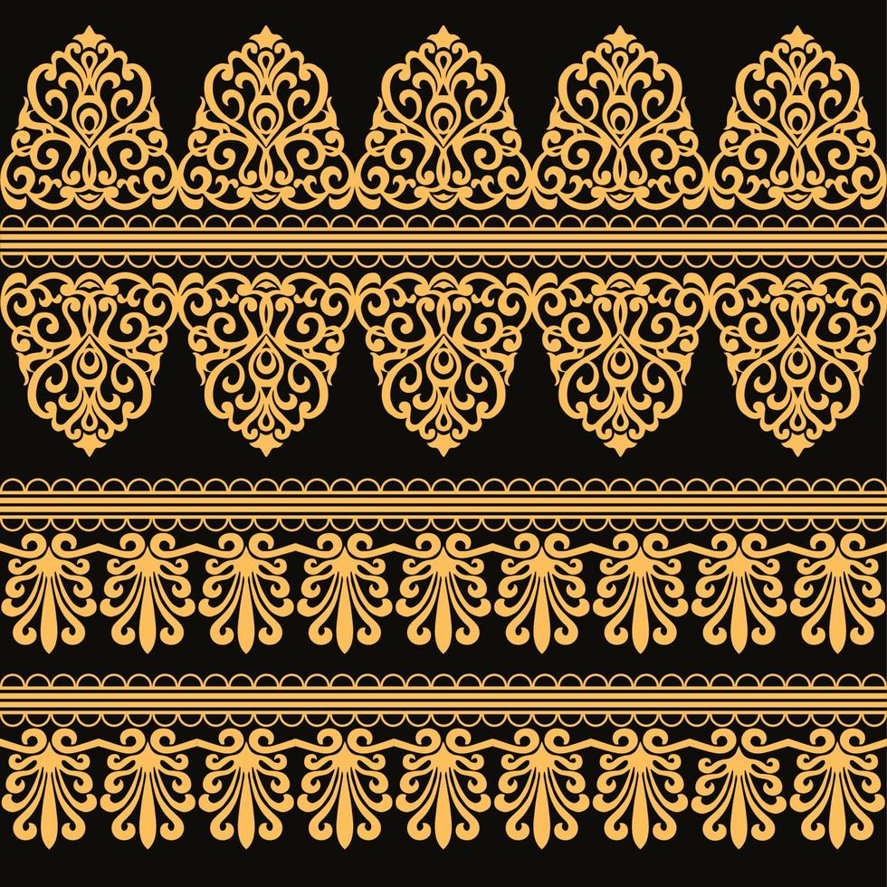 Seamless lace set vector