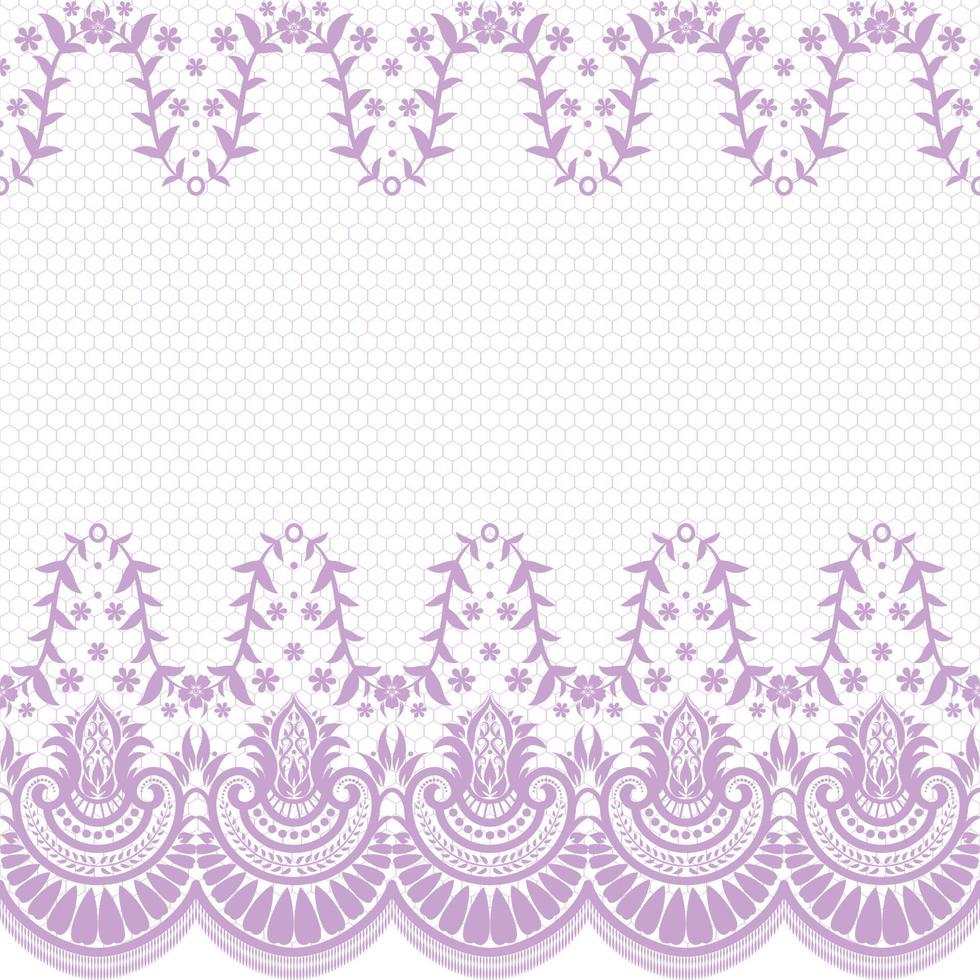 Seamless flower lace pattern vector