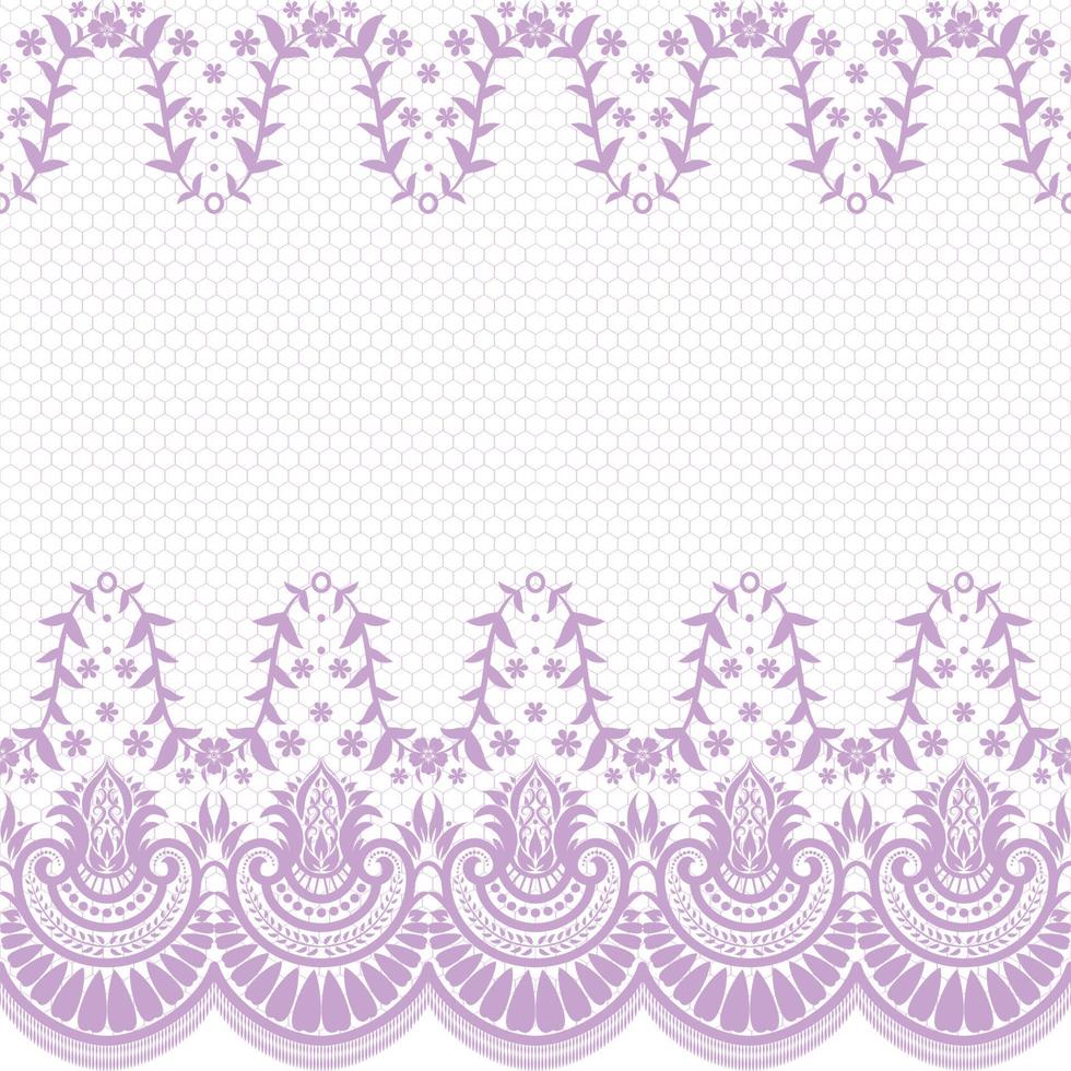 Seamless flower lace pattern vector