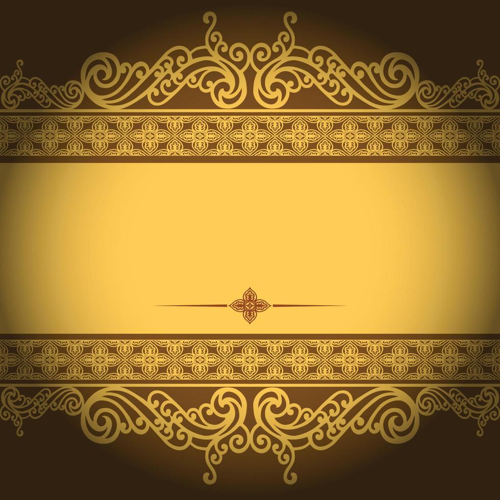 Vector Damask Pattern and Frame