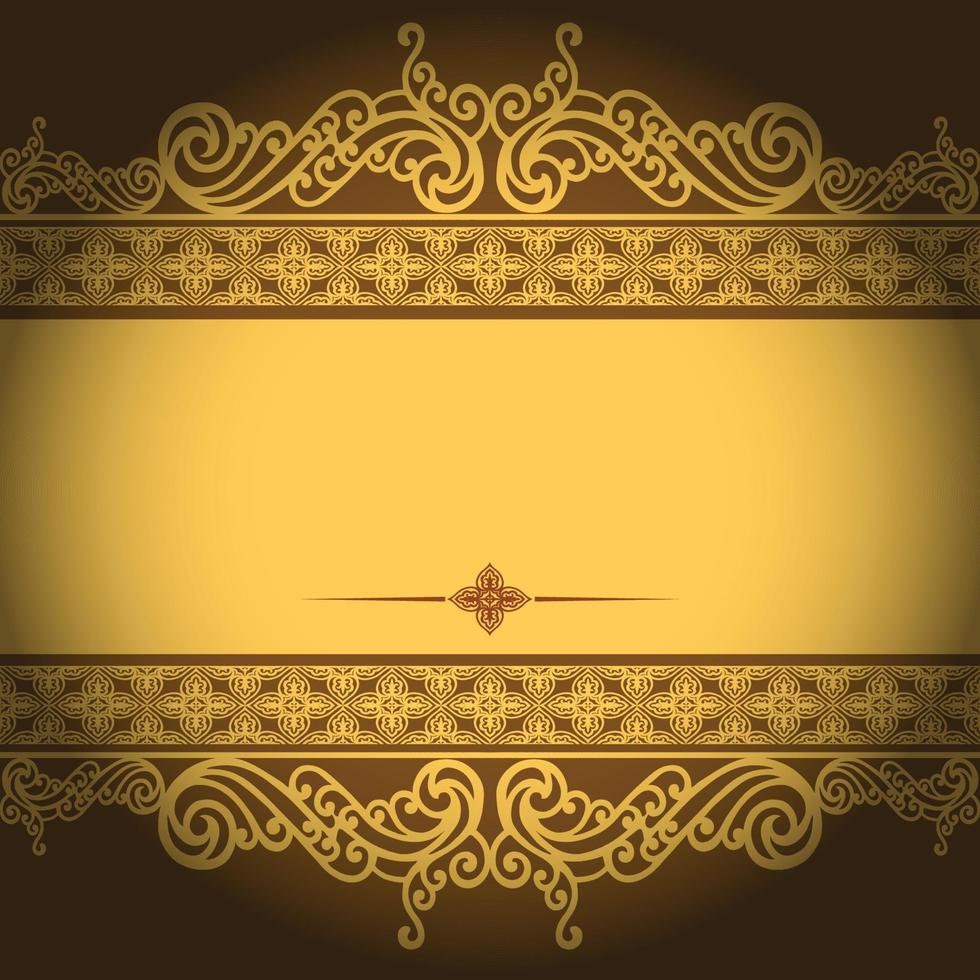 Vector Damask Pattern and Frame