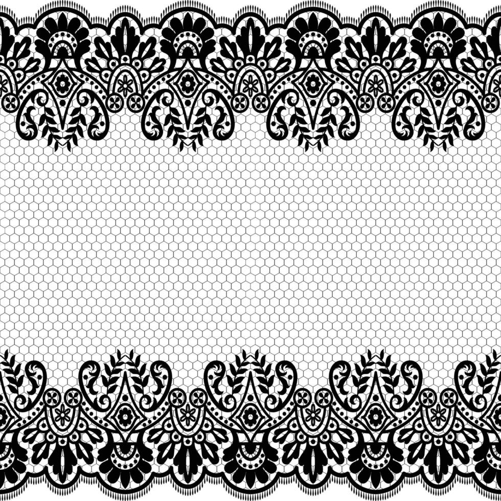 Seamless white floral lace pattern vector