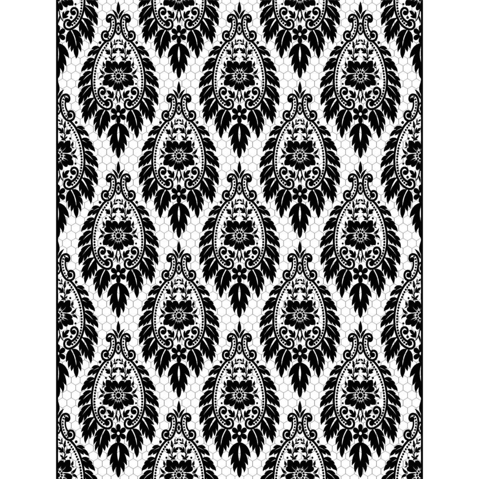 Seamless damask pattern vector