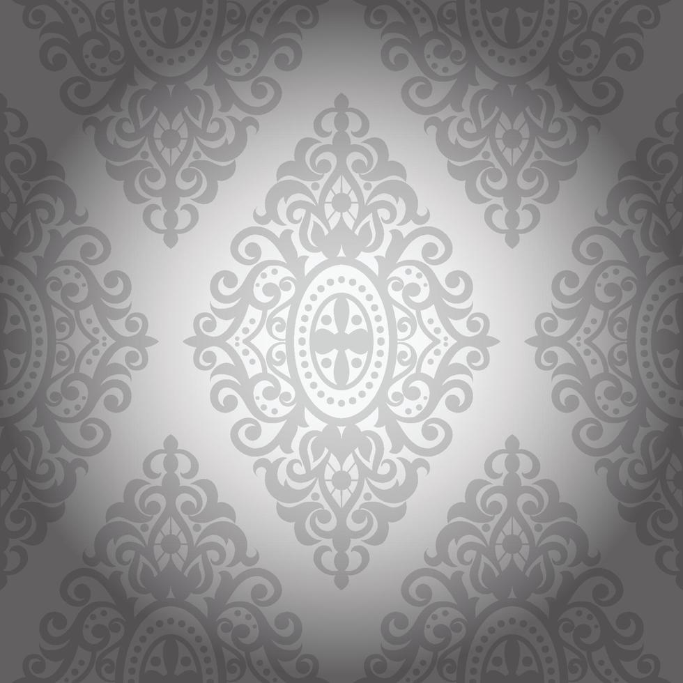 Seamless damask pattern vector