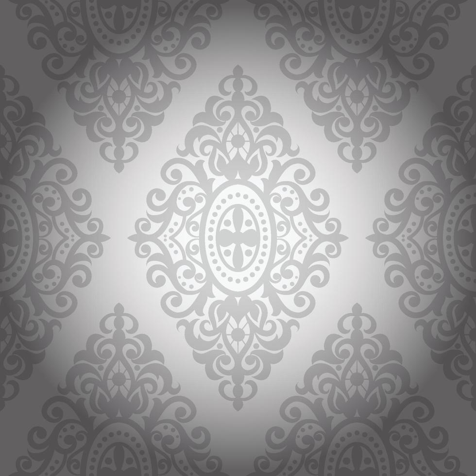 Seamless damask pattern vector