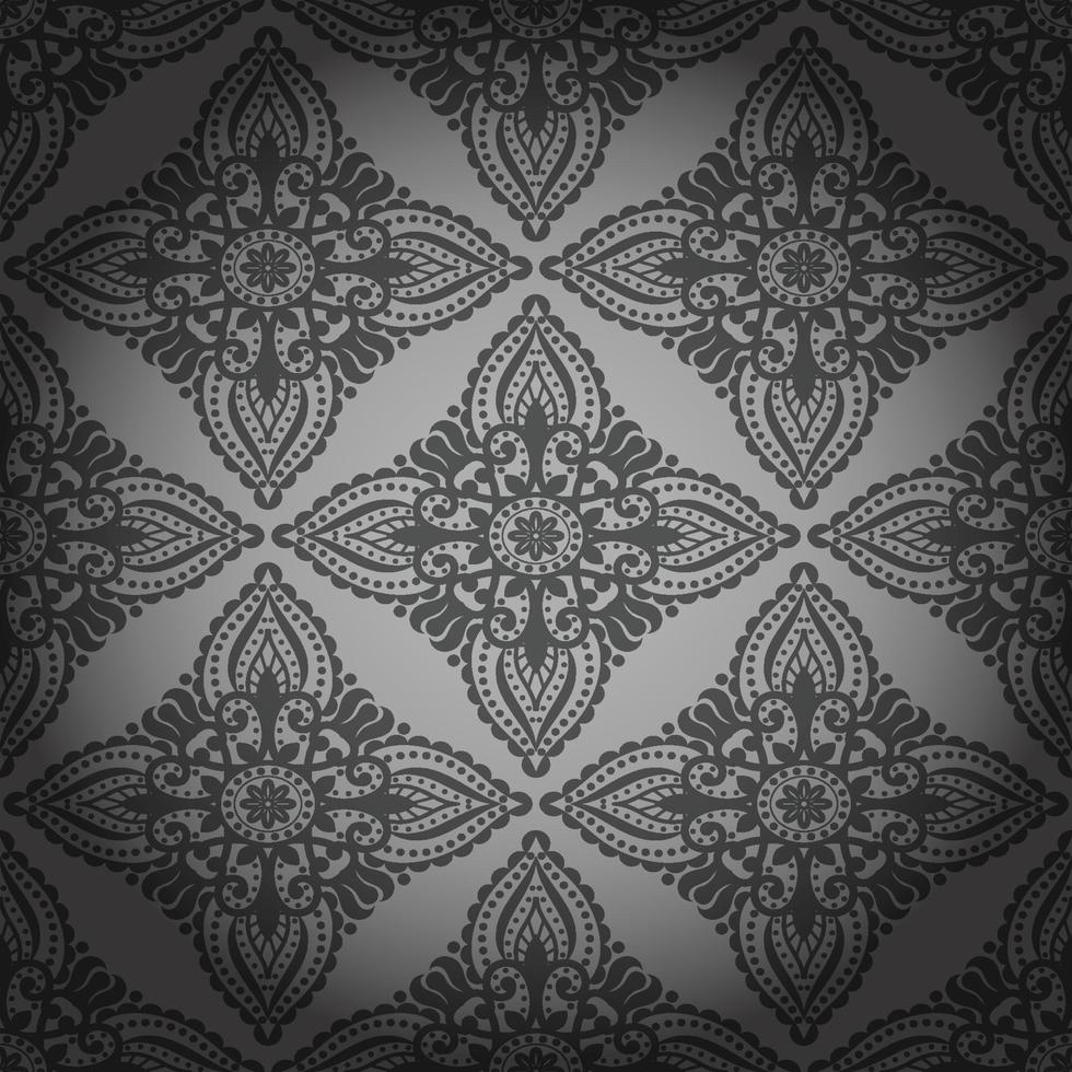 Seamless damask pattern vector