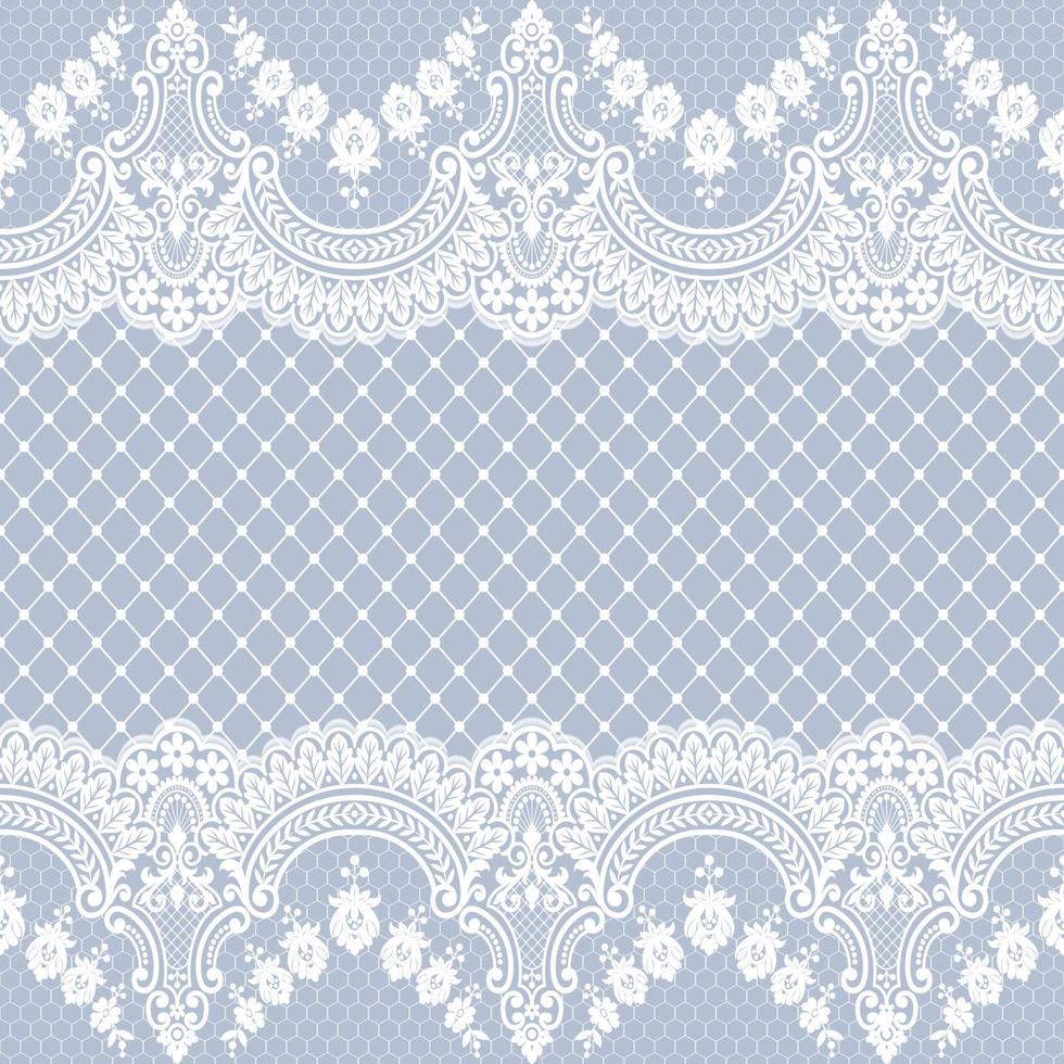 Lace seamless pattern with flowers vector