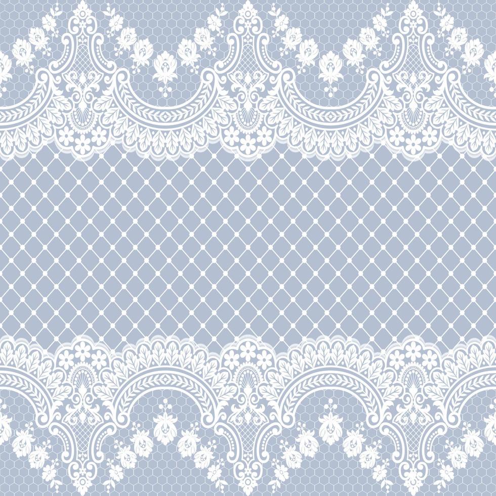 Lace seamless pattern with flowers vector