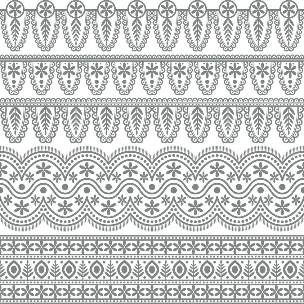 Seamless lace set vector