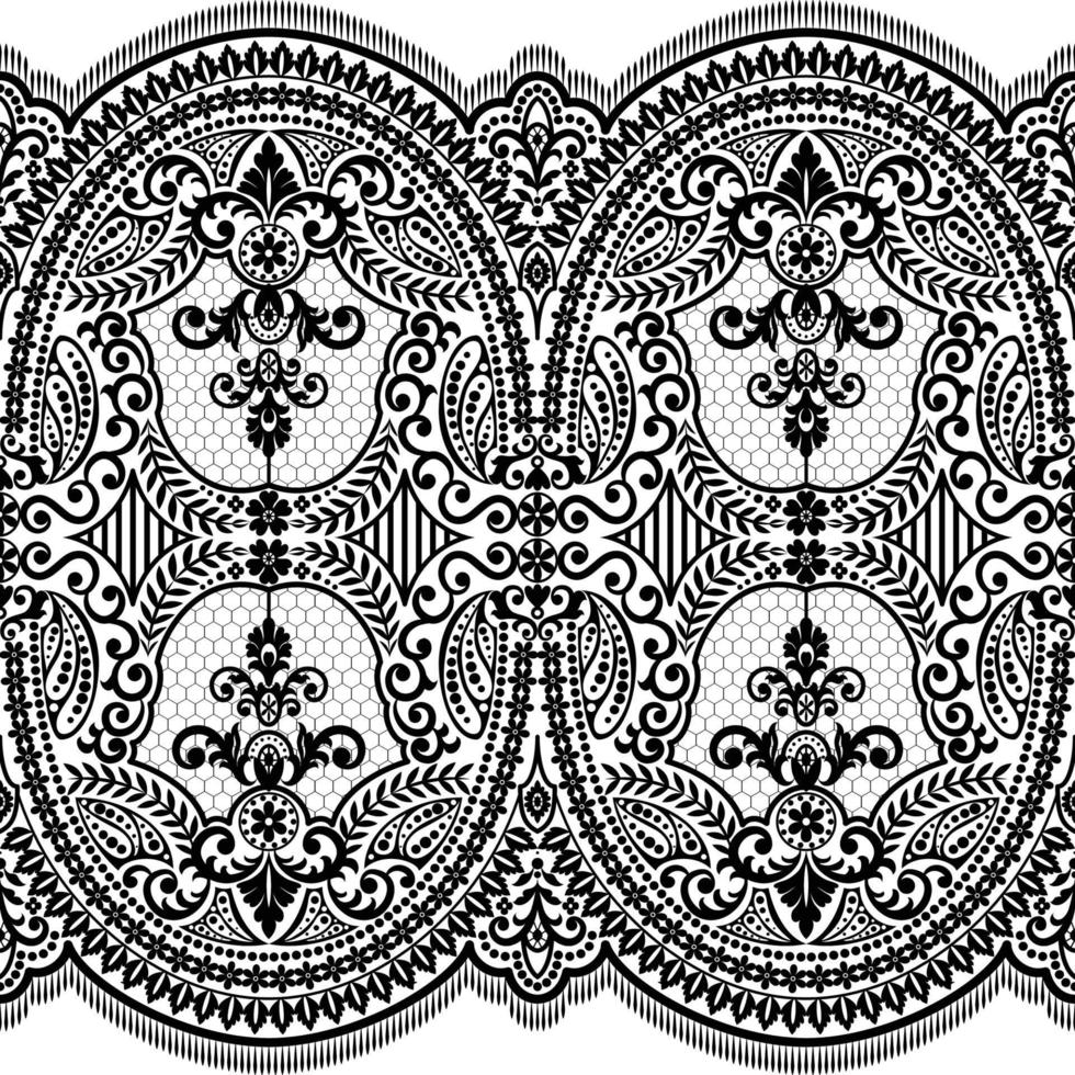 Lace vector fabric seamless pattern
