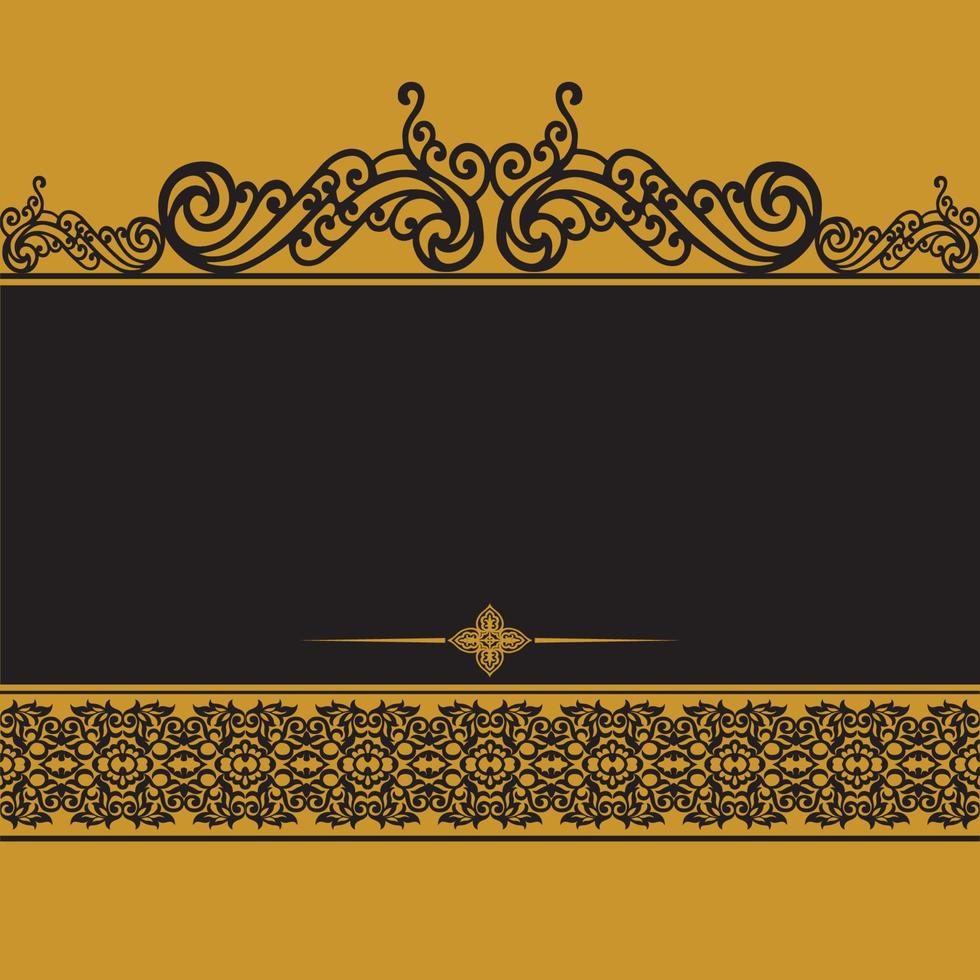Vector Damask Pattern and Frame