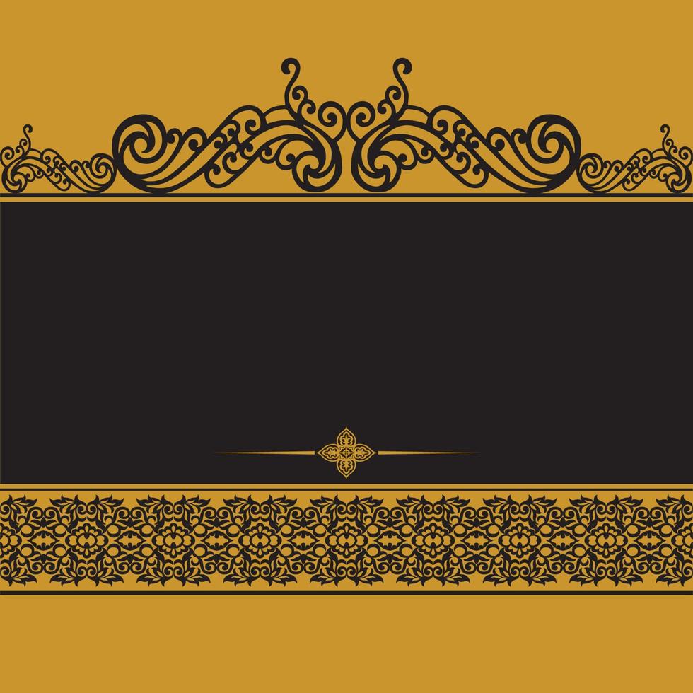 Vector Damask Pattern and Frame