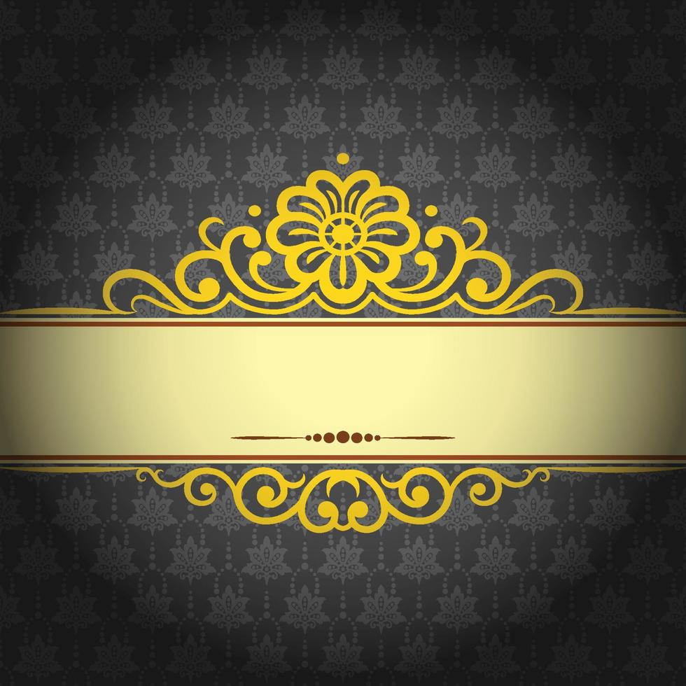 Vector Damask Pattern and Frame