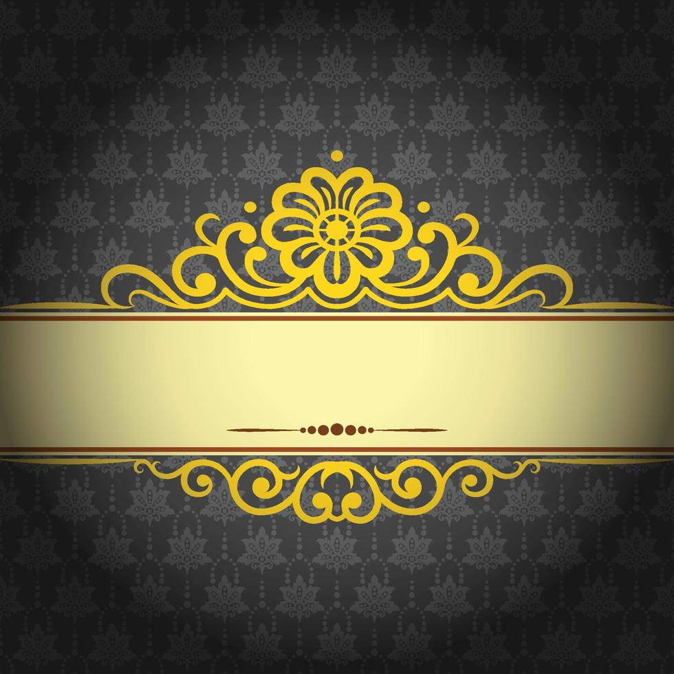 Vector Damask Pattern and Frame