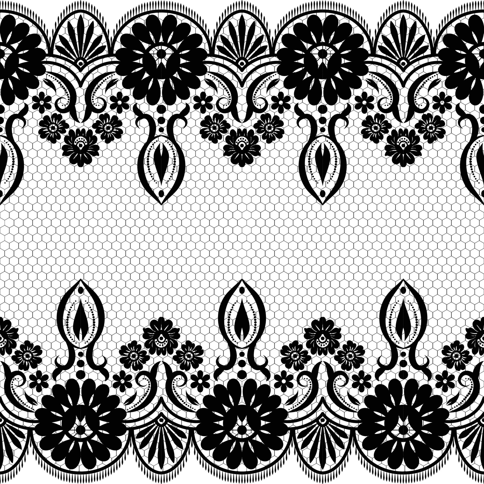 Seamless white floral lace pattern 8544173 Vector Art at Vecteezy