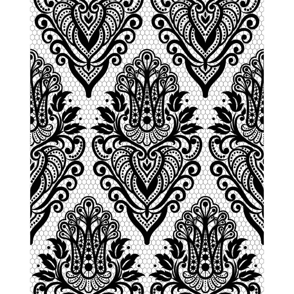 Seamless damask pattern vector