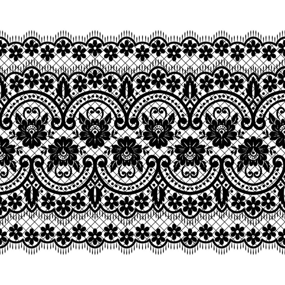 Seamless white floral lace pattern 8544182 Vector Art at Vecteezy