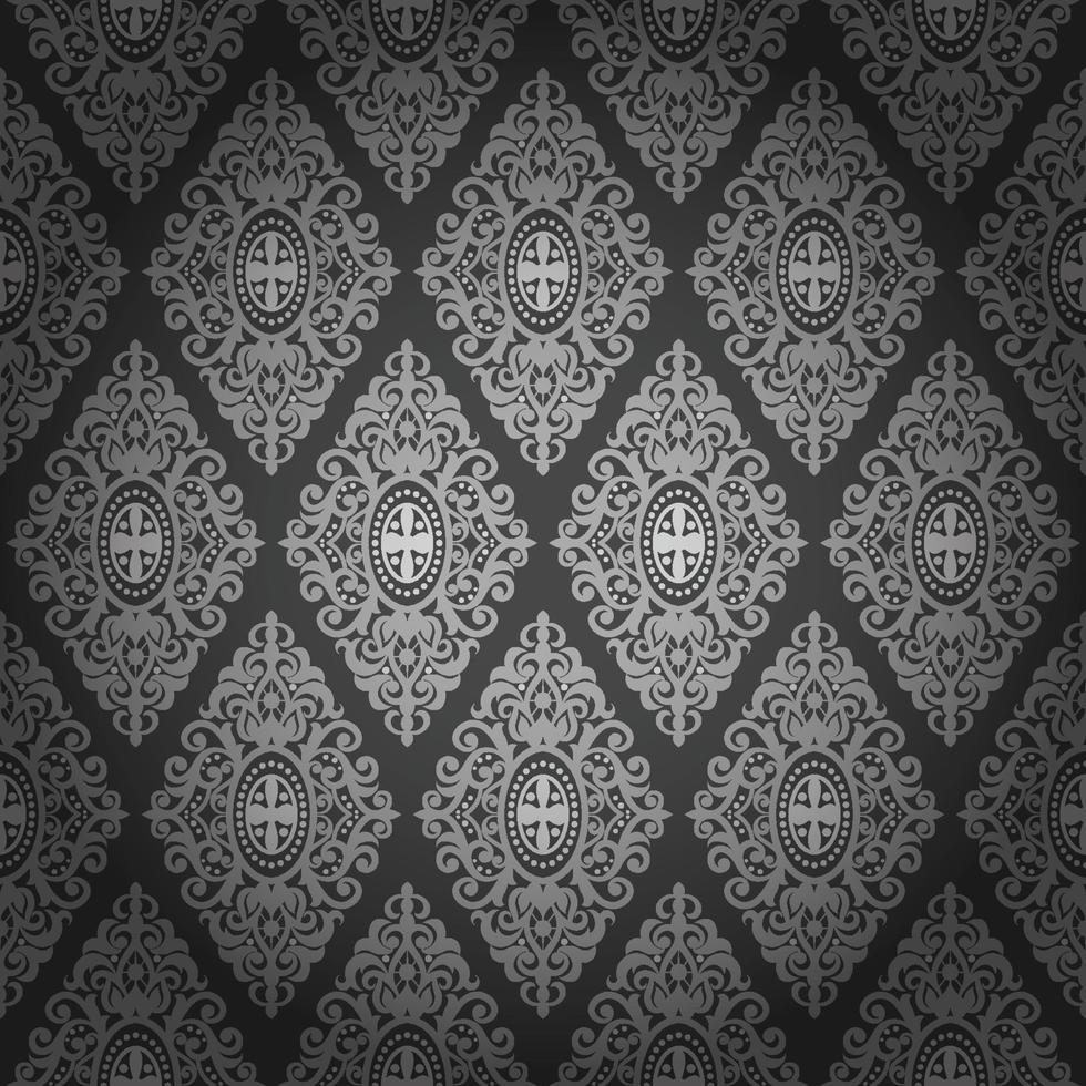 Seamless damask pattern vector