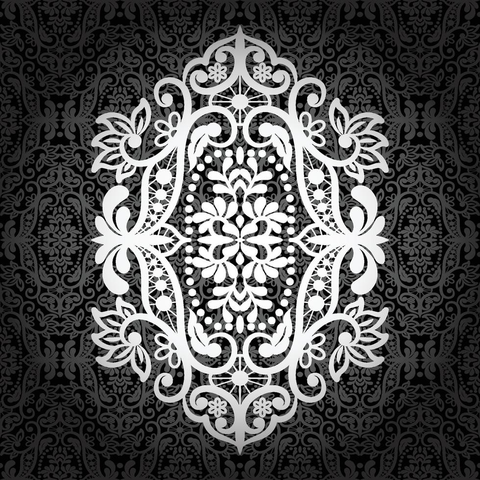 Seamless damask pattern vector